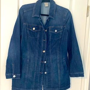Chicos denim jacket long sleeves